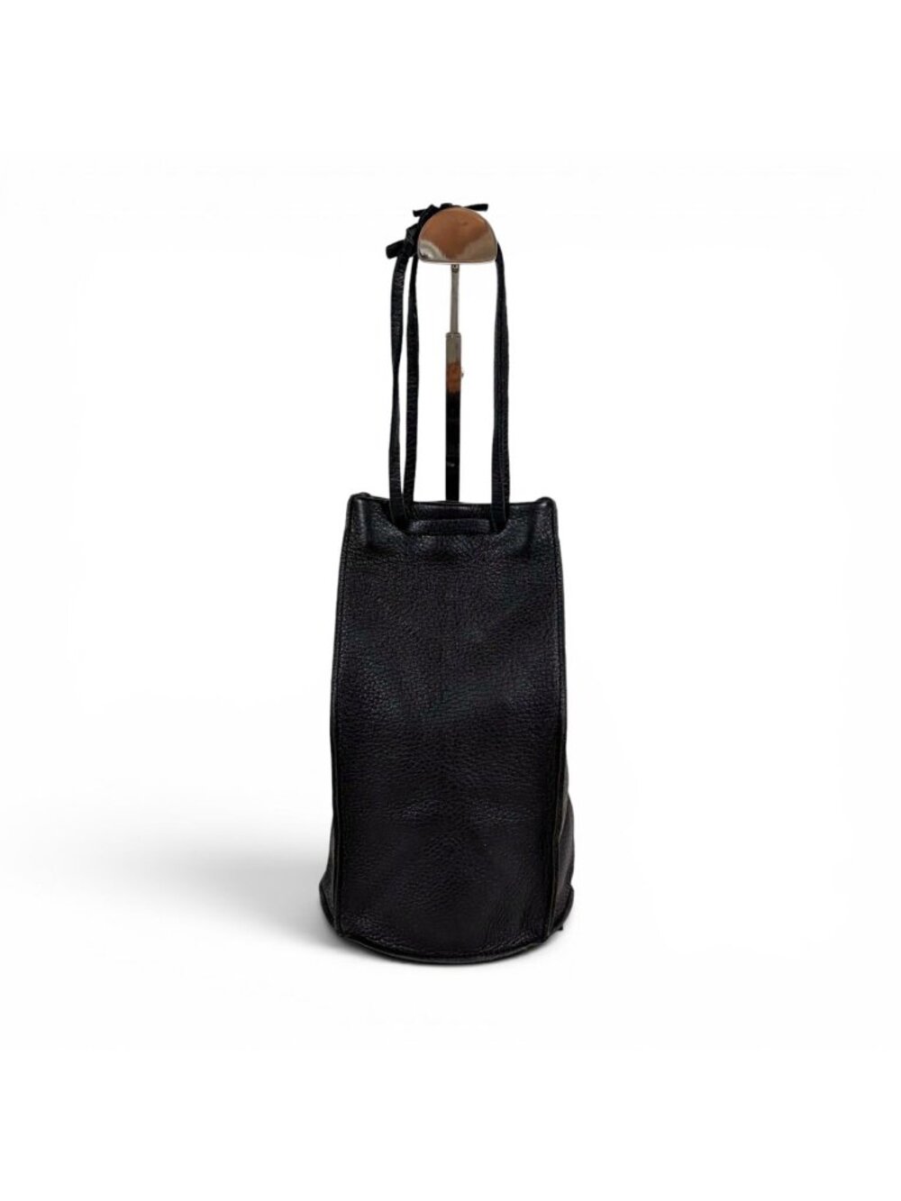 Bottega Veneta Hand Bag Leather Black Bag Drawstring
